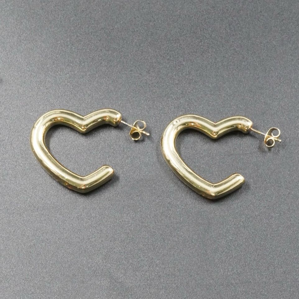 ARETE CORAZON GRUESITO DORADO